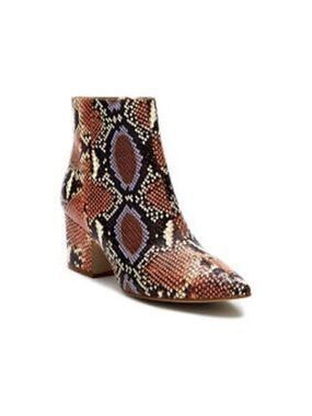 Matisse Goldie Snakeskin Print Booties (Size 6)